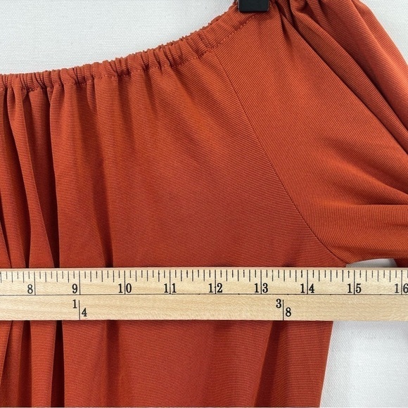 Alexia Admor Dress Women Small Brown Off The Shoulder Maxi Tiered Cocktail Party - Picture 14 of 16